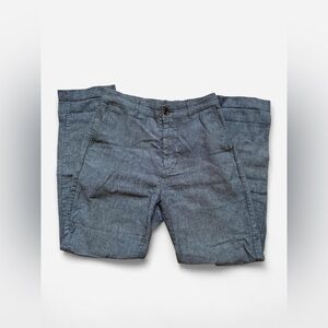 Stylish Blue Linen Shorts